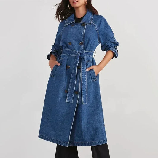 Adrian Denim Trench Coat