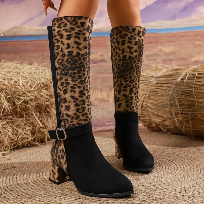 Reina Leopard Charm Boots